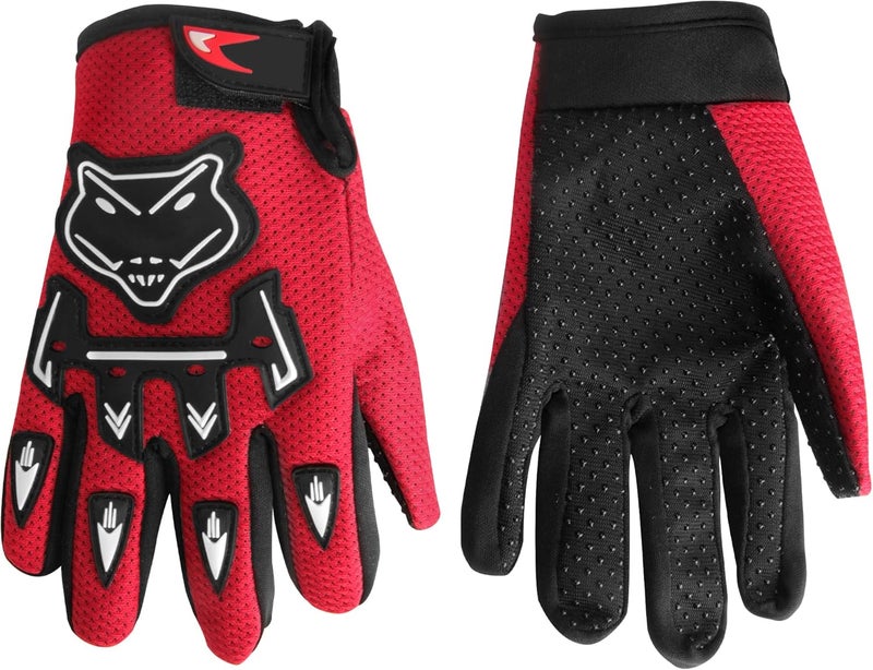 JAGASOL Kids Dirt Bike Gloves, Kids & Youth Power Sports Riding Gloves for Motorcycle, BMX, Mountain Bike, ATV, Full Finger Children Gloves for Outdoor Sports Cycling Camping Fishing - Image 1